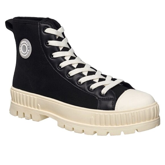 French Connection Shoes - Danika Lace-up High Top Platform Black Sneakers Shoes Women Size 11